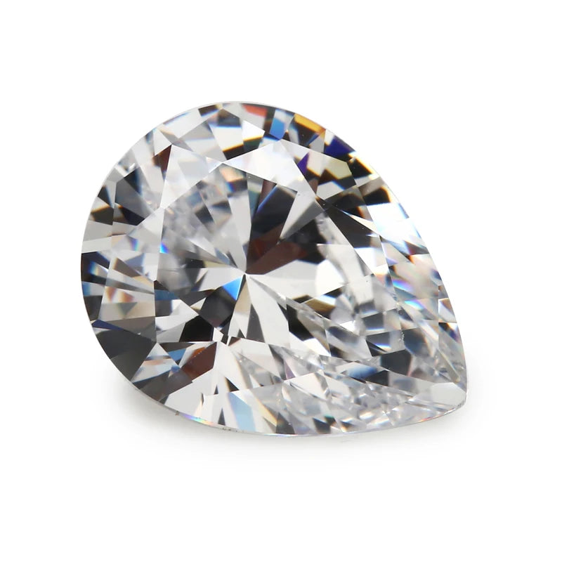 10pcs 2x3mm~13x18mm AAAAA Pear CZ Loose Stones for DIY Jewelry