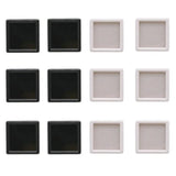 10pcs Square Gemstone Box Jewelry Display Ring Holder Case