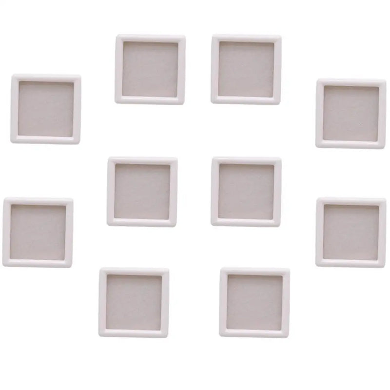 10pcs Square Gemstone Box Jewelry Display Ring Holder Case