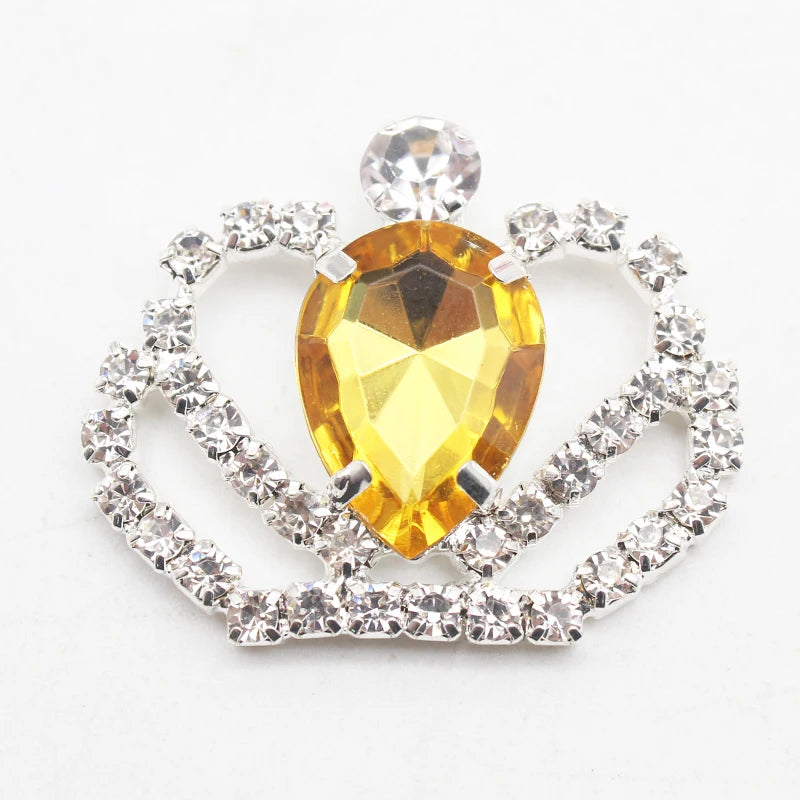 10pcs 30*35mm Crown Acrylic Rhinestone Decoration DIY Craft Accessories