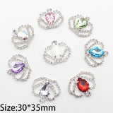10pcs 30*35mm Crown Acrylic Rhinestone Decoration DIY Craft Accessories