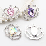 10pcs 30*35mm Crown Acrylic Rhinestone Decoration DIY Craft Accessories