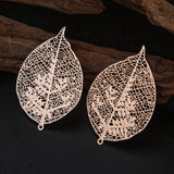 10pcs Leaf Charms Hollow Out Brass Charm for Earrings Making B4851