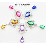 10pcs Rhinestone Acrylic Bow Pendant Wedding Party Decor DIY