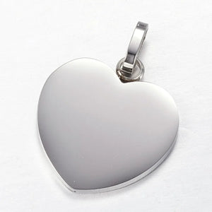 10pcs Golden Stainless Steel Heart Pendants 28x26x2mm