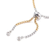 10pcs Stainless Steel Slider Bracelets with CZ Charm