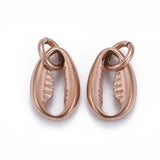 10pcs Stainless Steel Cowrie Shell Charms Jewelry DIY Bracelet Necklace Decor