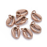 10pcs Stainless Steel Cowrie Shell Charms Jewelry DIY Bracelet Necklace Decor