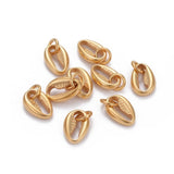 10pcs Stainless Steel Cowrie Shell Charms Jewelry DIY Bracelet Necklace Decor