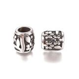 10pcs Stainless Steel European Beads Large Hole Spacer Rondelle for DIY