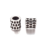 10pcs Stainless Steel European Beads Large Hole Spacer Rondelle for DIY