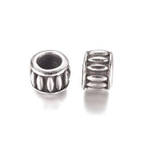 10pcs Stainless Steel European Beads Large Hole Spacer Rondelle for DIY