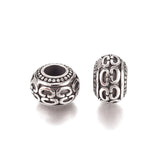 10pcs Stainless Steel European Beads Large Hole Spacer Rondelle for DIY