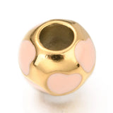 10pcs Enamel Stainless Steel European Beads for Jewelry Making 10.5mm