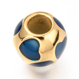 10pcs Enamel Stainless Steel European Beads for Jewelry Making 10.5mm