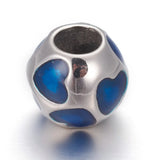 10pcs Enamel Stainless Steel European Beads for Jewelry Making 10.5mm