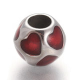 10pcs Enamel Stainless Steel European Beads for Jewelry Making 10.5mm
