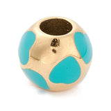 10pcs Enamel Stainless Steel European Beads for Jewelry Making 10.5mm
