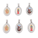 10pcs Stainless Steel Flat Round Pendants for Necklace Making