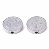 10pcs 304 Stainless Steel Beads for DIY Religion Jewelry, 14.5x3mm