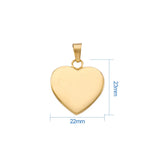10pcs Heart Stamping Tag Pendants Stainless Steel DIY Necklace Jewelry Making