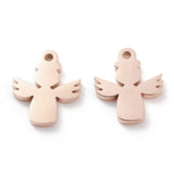 10pcs 304 Stainless Steel Angel Charms for Jewelry Making DIY 14x11.5mm