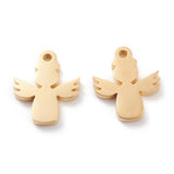 10pcs 304 Stainless Steel Angel Charms for Jewelry Making DIY 14x11.5mm