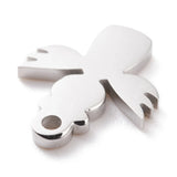 10pcs 304 Stainless Steel Angel Charms for Jewelry Making DIY 14x11.5mm