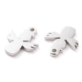 10pcs 304 Stainless Steel Angel Charms for Jewelry Making DIY 14x11.5mm