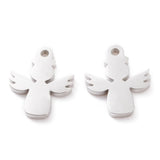 10pcs 304 Stainless Steel Angel Charms for Jewelry Making DIY 14x11.5mm