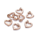 10pcs Open Heart Charms Pendants 304 Stainless Steel for Jewelry Making