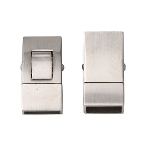 10pcs Stainless Steel Rectangle Bayonet Clasps for Jewelry Making