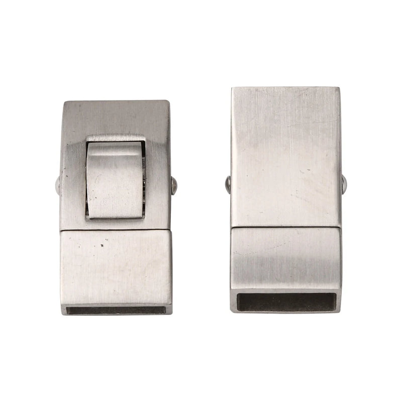 10pcs Stainless Steel Rectangle Bayonet Clasps for Jewelry Making