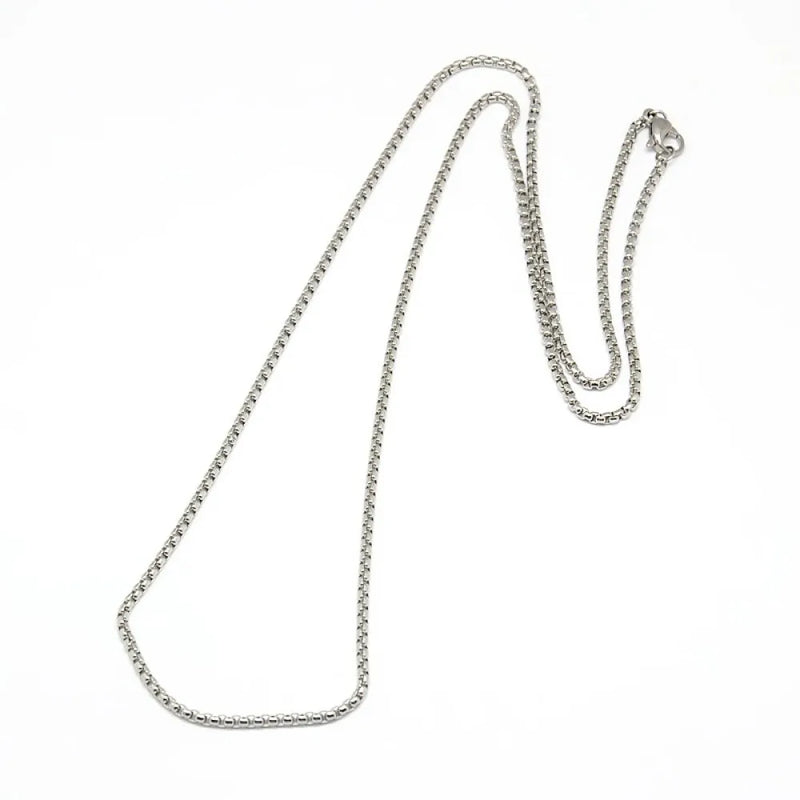 10pcs Stainless Steel Rope Chains w/ Clasps for DIY Jewelry Making 2x2x1.5mm