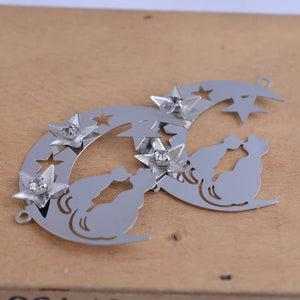 10pcs 30mm*38mm Brass Spacer 3D DIY Hang Decorations Parts for Pendant Necklace