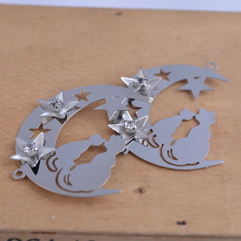 10pcs 30mm*38mm Brass Spacer 3D DIY Hang Decorations Parts for Pendant Necklace