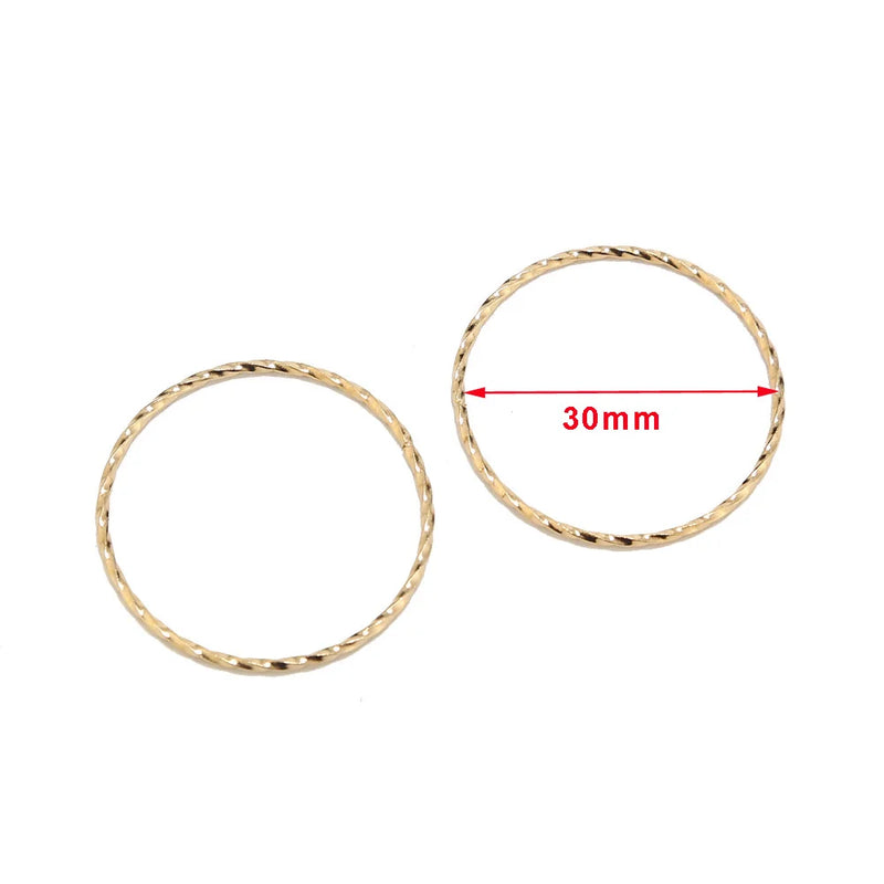 10pcs 30mm/50mm Big Round Circle Earrings Large Hollow DIY Jewelry Accessories