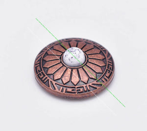 10pcs 30mm Antique Copper Sun Flower Sky Turquoise Leathercraft Conchos