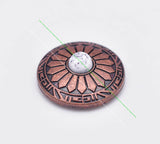10pcs 30mm Antique Copper Sun Flower Sky Turquoise Leathercraft Conchos