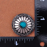 10pcs 30mm Sun Flower Turquoise Conchos for Leathercraft Belt Garment