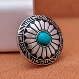 10pcs 30mm Sun Flower Turquoise Conchos for Leathercraft Belt Garment
