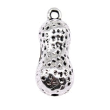 10pcs Antique Silver 3D Peanut Charms For Jewelry Making