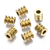 10pcs 316 Stainless Tube Beads Real 14K Plated for DIY Bracelet
