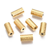 10pcs 316 Stainless Tube Beads Real 14K Plated for DIY Bracelet