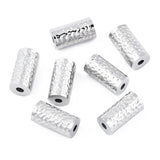 10pcs 316 Stainless Steel European Beads Tube Spacer Charm Grooved Column