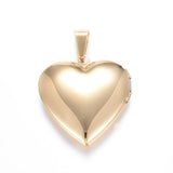 10pcs Heart Locket Pendants for Women 29x29x7mm