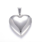 10pcs Heart Locket Pendants for Women 29x29x7mm