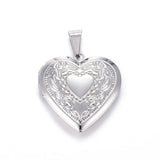 10pcs Heart Locket Pendants for Women 29x29x7mm