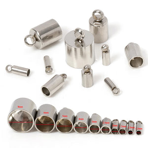 10pcs Stainless Steel End Caps Crimp Caps for DIY Jewelry Making