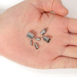 10pcs Stainless Steel End Caps Crimp Caps for DIY Jewelry Making